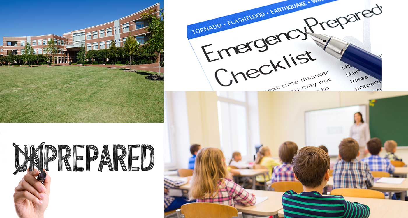 emergency prepared checklist sheet and photo of classroom
